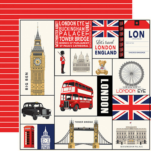 Carta Bella; London by Steven Duncan; London Journaling Cards; 12 x 12 Patterned Paper