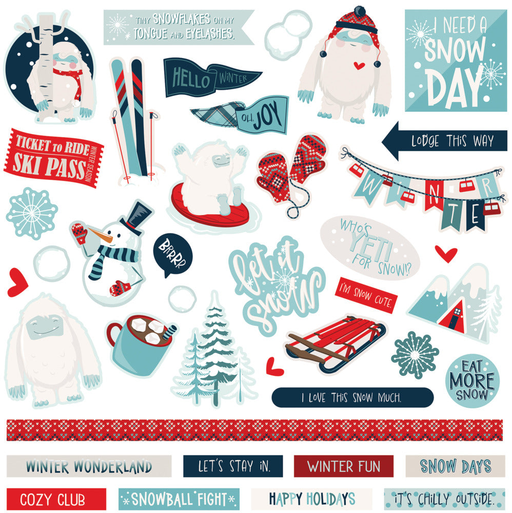 Photoplay, Yeti Snow, Sticker Sheet