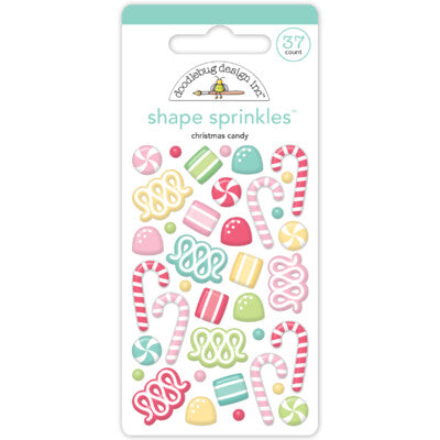 Doodlebug, Tinsel Town, Christmas Candy Shape Sprinkles