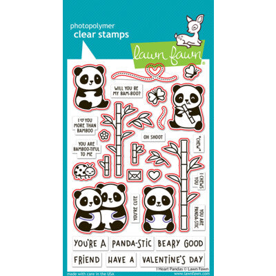 Lawn Fawn, I heart Pandas Stamp & Die Set