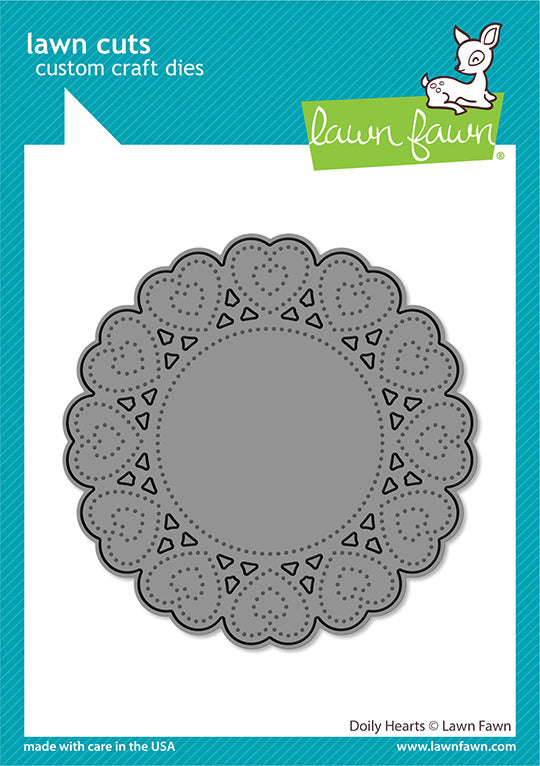 Lawn Fawn, Doily Hearts die cut