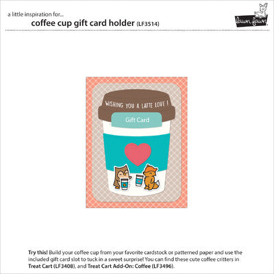 Lawn Fawn, Coffee Cup Gift Card Holder