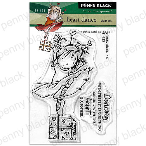 Penny Black, Heart Dance Stamp and die set