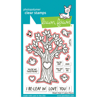 Lawn Fawn, Heart Tree Stamp & Die Set