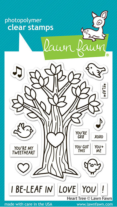 Lawn Fawn, Heart Tree Stamp