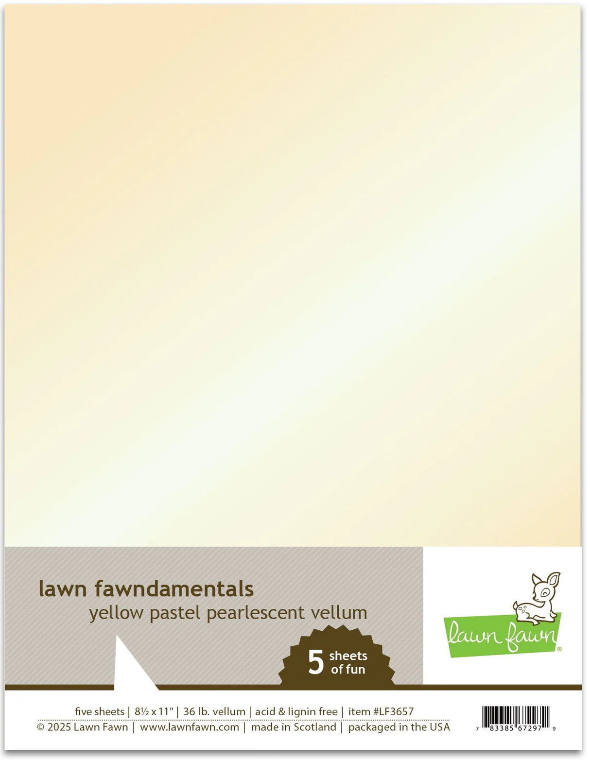 Lawn Fawn, Vellum Package Pearlescent -Yellow