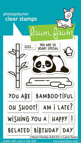 Lawn Fawn, I heart Panda Add on triple SEt