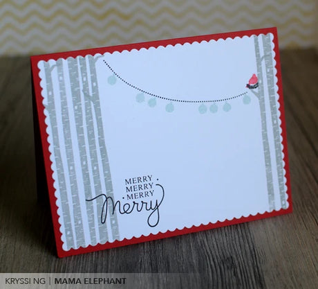 Mama Elephant, Merry Greetings Stamp