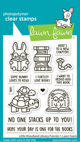 Lawn Fawn, Little Woodland Library Friends Stamp, Stencil and Die cut