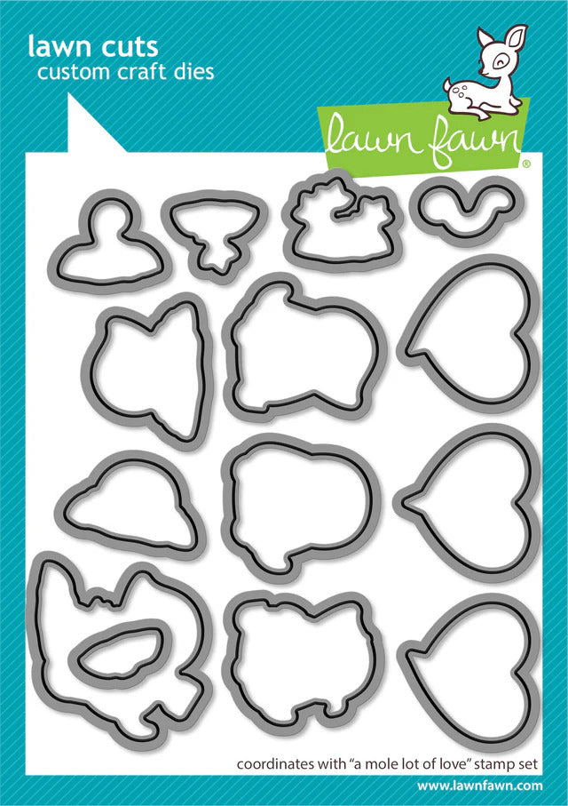 Lawn Fawn, A Mole Lot of Love Stamp & Die Set