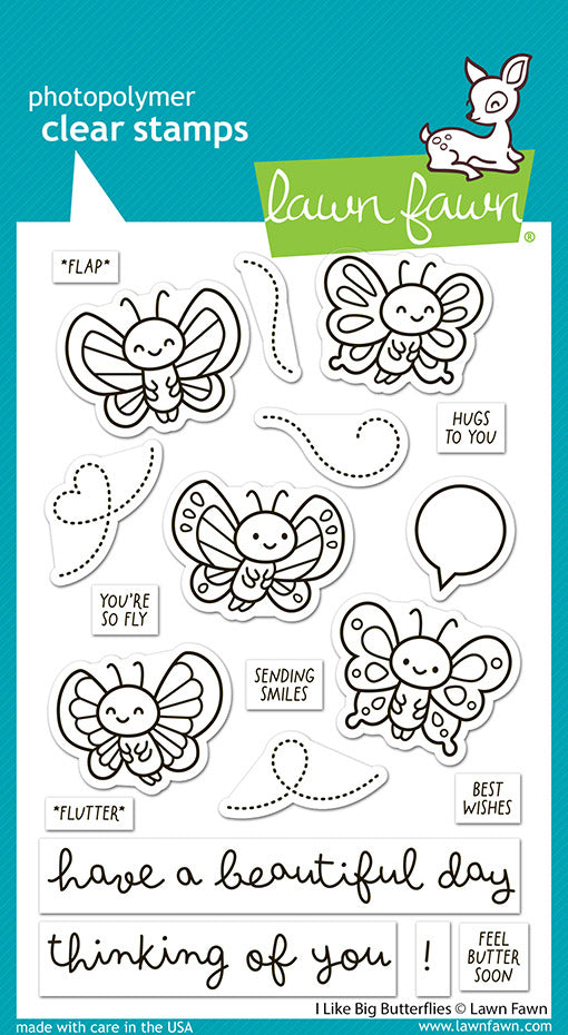 Lawn Fawn, Clear Stamp, I Like Big Butterflies Set