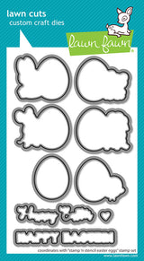 Lawn Fawn, Stamp n Stencil Easter Eggs Set with Die cut