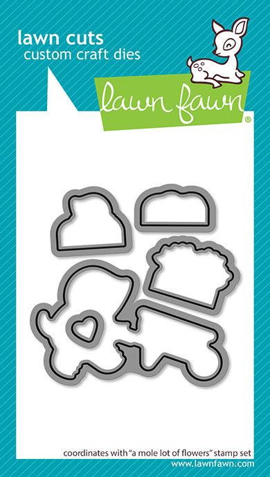 Lawn Fawn, Clear Stamp, A Mole Lot of Flowers Stamp & Die Cut
