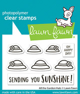 Lawn Fawn, All The Garden Hats Stamp & Die Cut Set