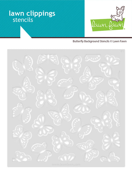 Lawn Fawn, Butterfly Background Stencil SEt