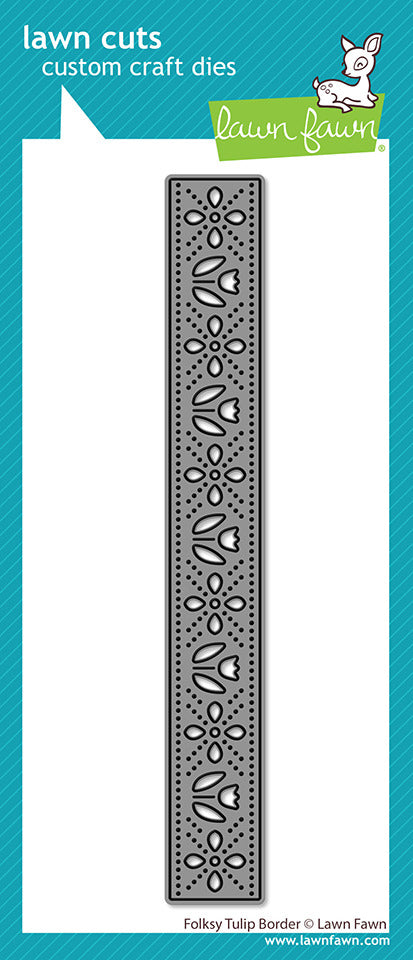 Lawn Fawn, Folksy Tulip Border Die cut