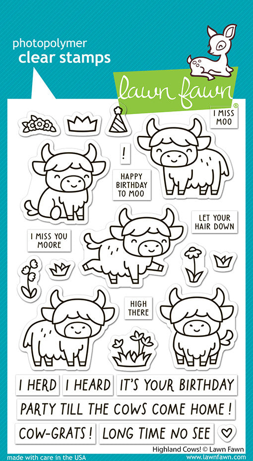 Lawn Fawn,  Highland Cows! Stamp & Die Set