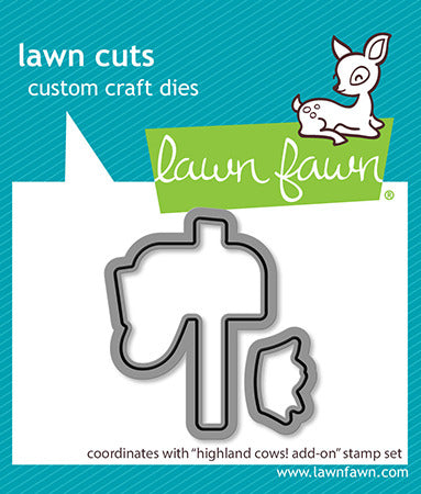 Lawn Fawn, Highland Cows! Add-On  Stamp & Die Cut Set