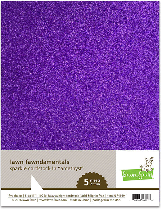 Lawn Fawn, Sparkle Cardstock-Amethyst
