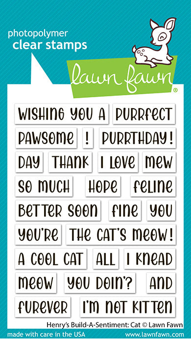 Lawn Fawn, Henry's Build-a-Sentiment: Cat Stamp