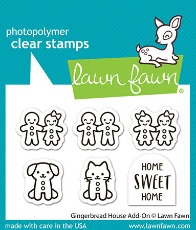 Lawn Fawn, Clear Stamp, Gingerbread House Add-On
