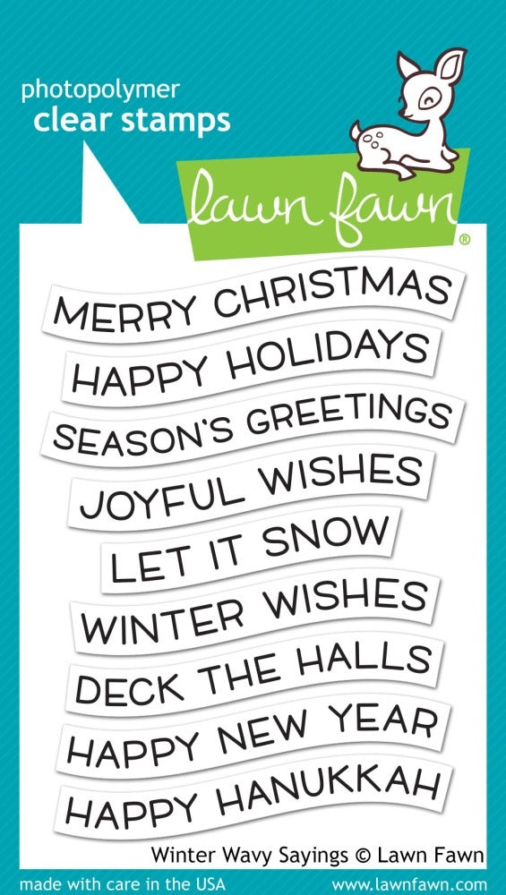 Lawn Fawn, Winter Wavy Sayings Stamp & Die