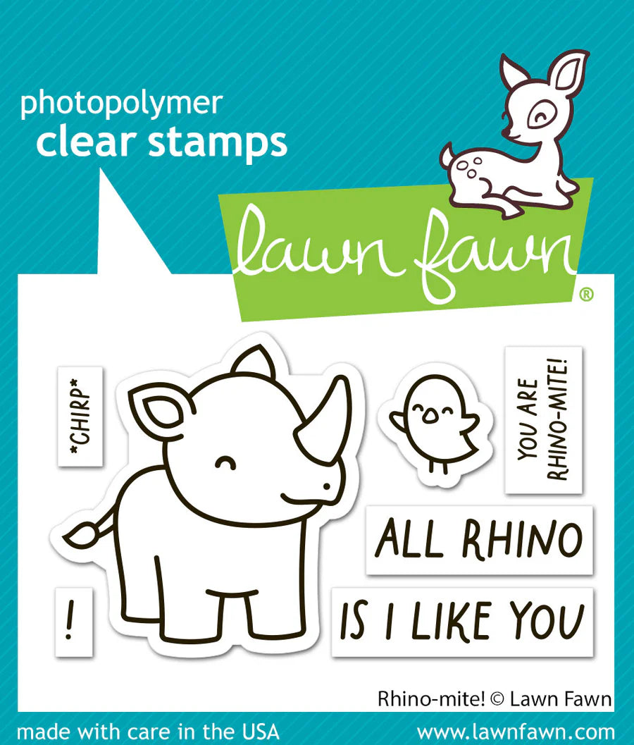 Lawn Fawn, Rhino!Mite STamp and die set