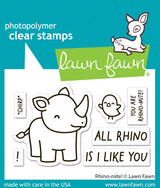 Lawn Fawn, Rhino!Mite STamp and die set