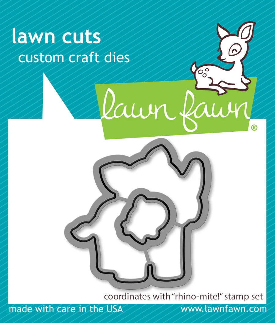 Lawn Fawn, Rhino!Mite STamp and die set