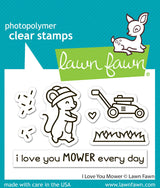 Lawn Fawn, I love You mower Colouring Stamp & Die SEt
