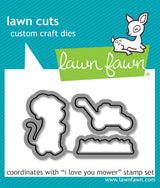 Lawn Fawn, I love You mower Colouring Stamp & Die SEt