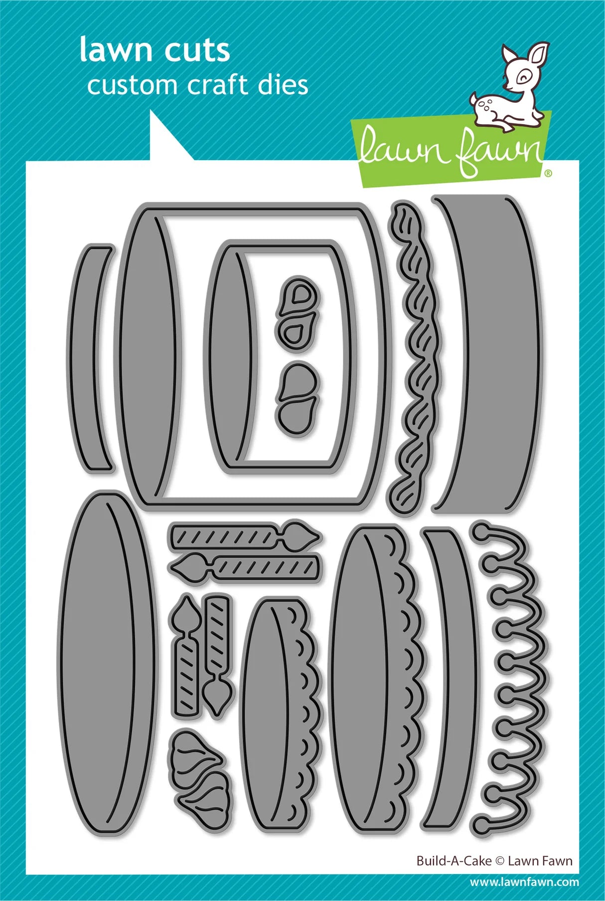 Lawn Fawn, Build A Cake Die Cut
