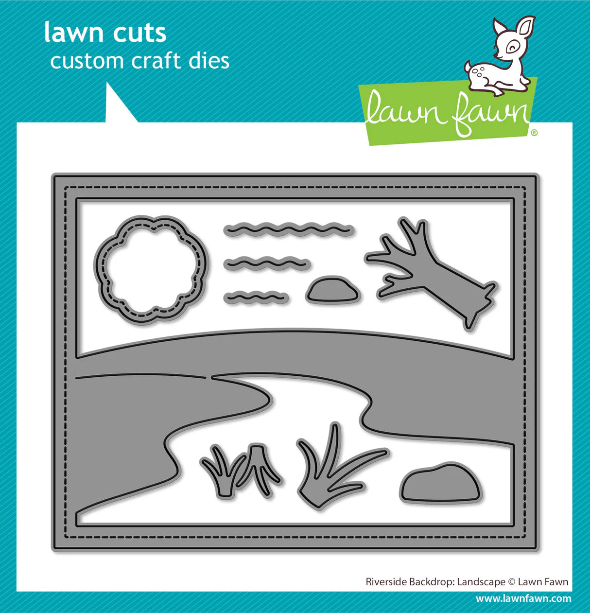 Lawn Fawn, Riverside Backdrop Landscape