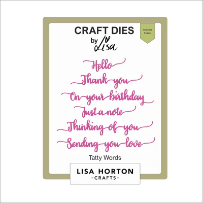 TSC Promo-Lisa Horton Crafts, Tatty Words Die cut set