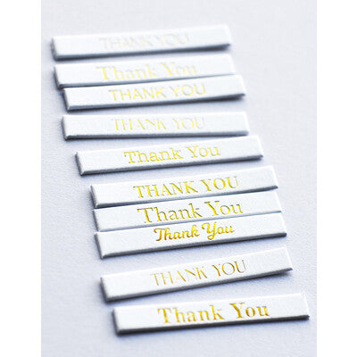 Memory Box; Open Studio; Thank You Greeting Tabs; White