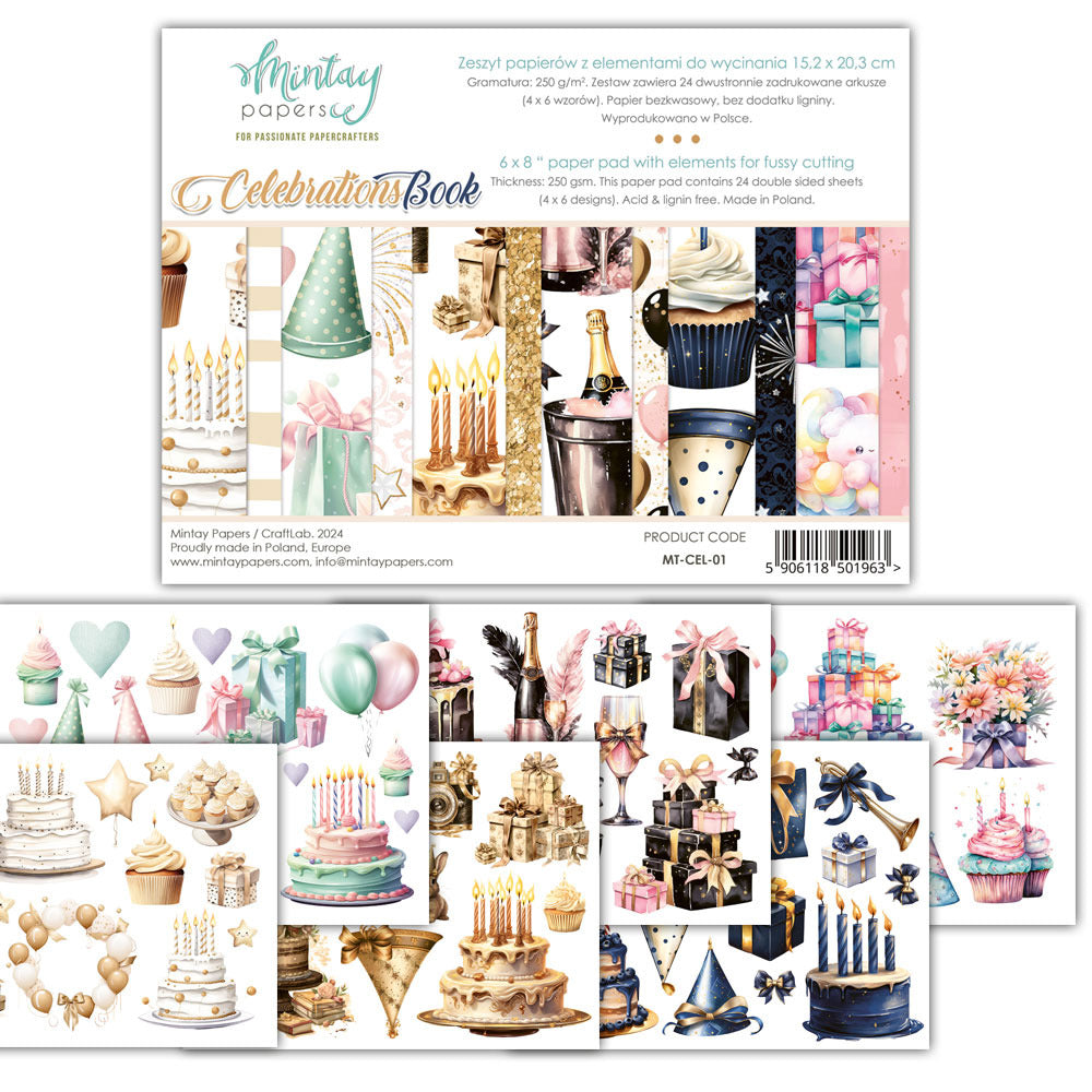 Mintay Paper, 6x8 Paper Pad, Celebrations