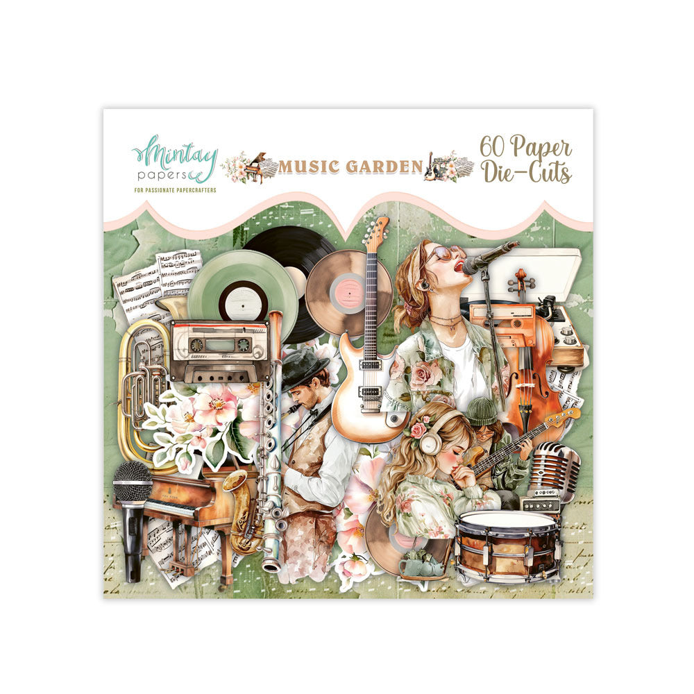 Mintay, Paper Die Cuts, Music Garden (60pc)