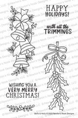Newton's Nook, Bells & Holly Stamp & Die Set