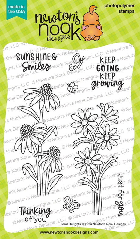 Newton's Nook, Floral Delights Stamp & Die cut Set