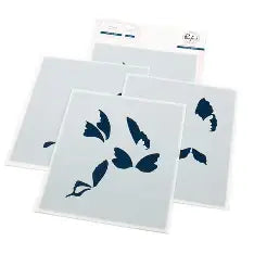 Pinkfresh Butterfly Bliss Stamp & Stencil Set
