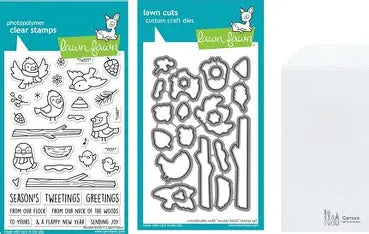 Lawn Fawn, Winter Birds Stamp & Die Set