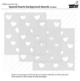 Lawn Fawn, Layered Hearts Background Stencils