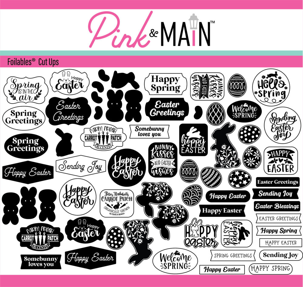 Pink & Main, Foilables Cut Ups, Easter pre-order