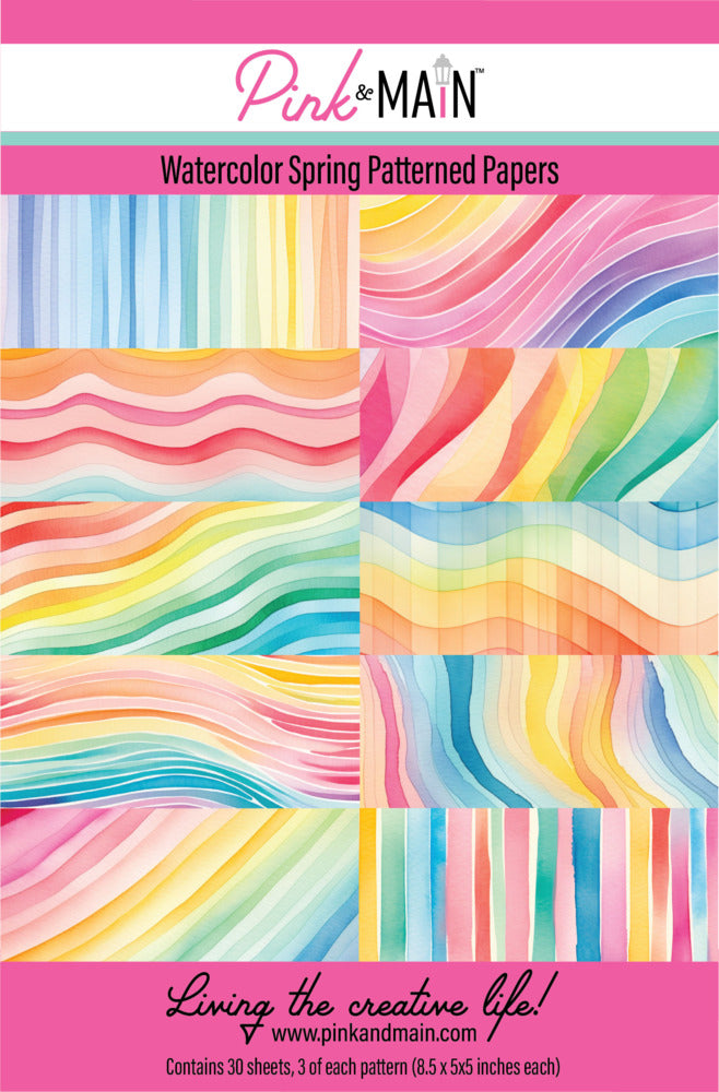 Pink & Main, 8.5x5.5 Paper Pack, Watercolour Spring