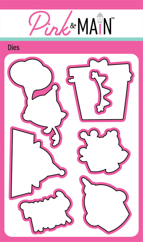 Pink & Main, Party Penguins Clear Stamp & Die