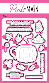 Pink & Main, Clear Stamp, Pumpkins Spice Mug & Die Set