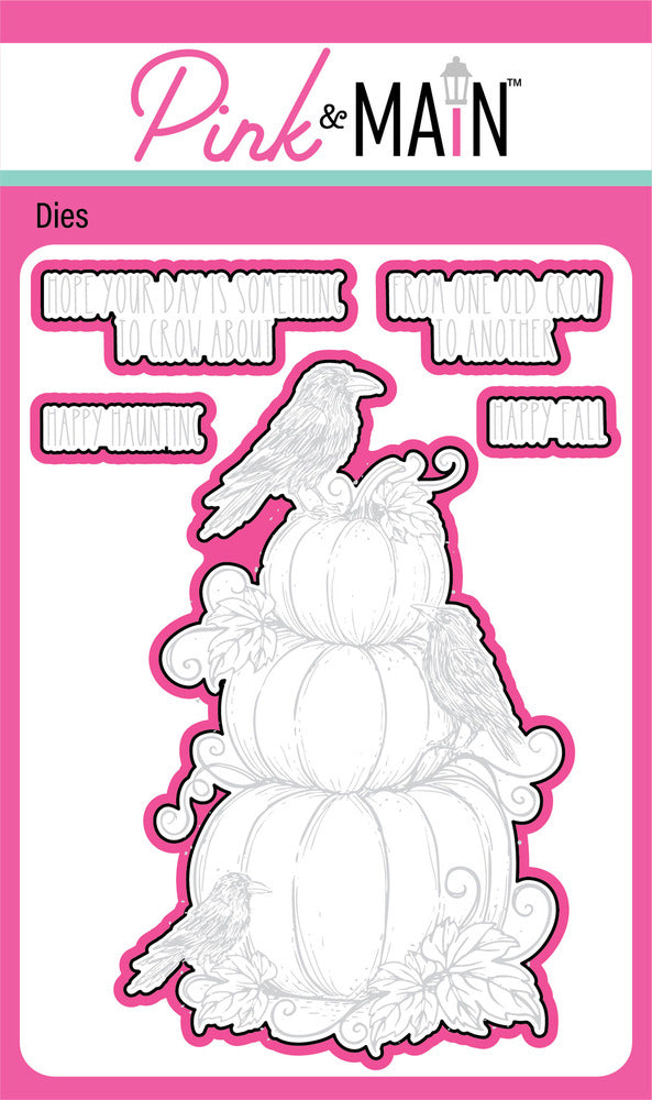 Pink & Main,  Pumpkins and Crows Stamp & Die cut
