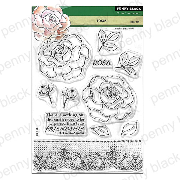 Penny Black, Stamp, Roses