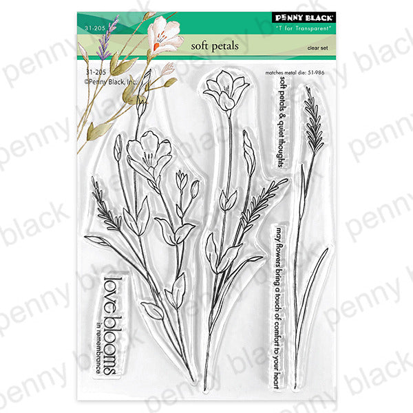 Penny Black, Stamp, Soft Petals