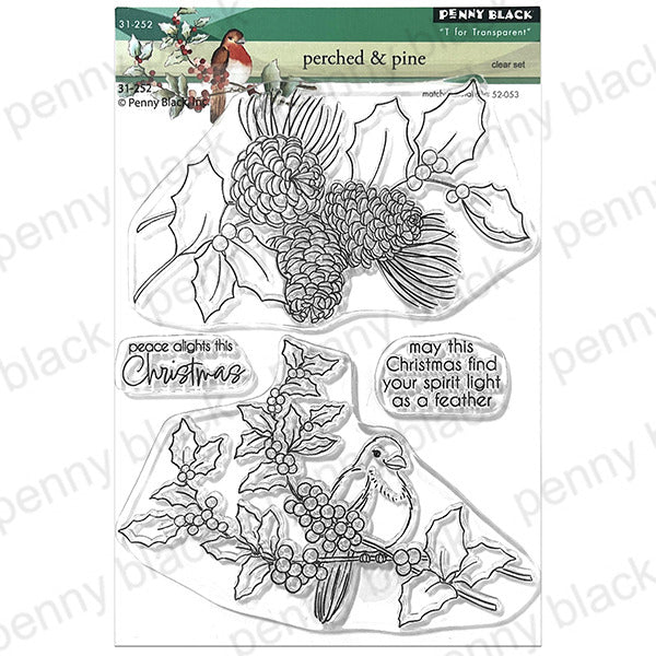Penny Black, Clear Stamp, Perched & Pine Pre-order